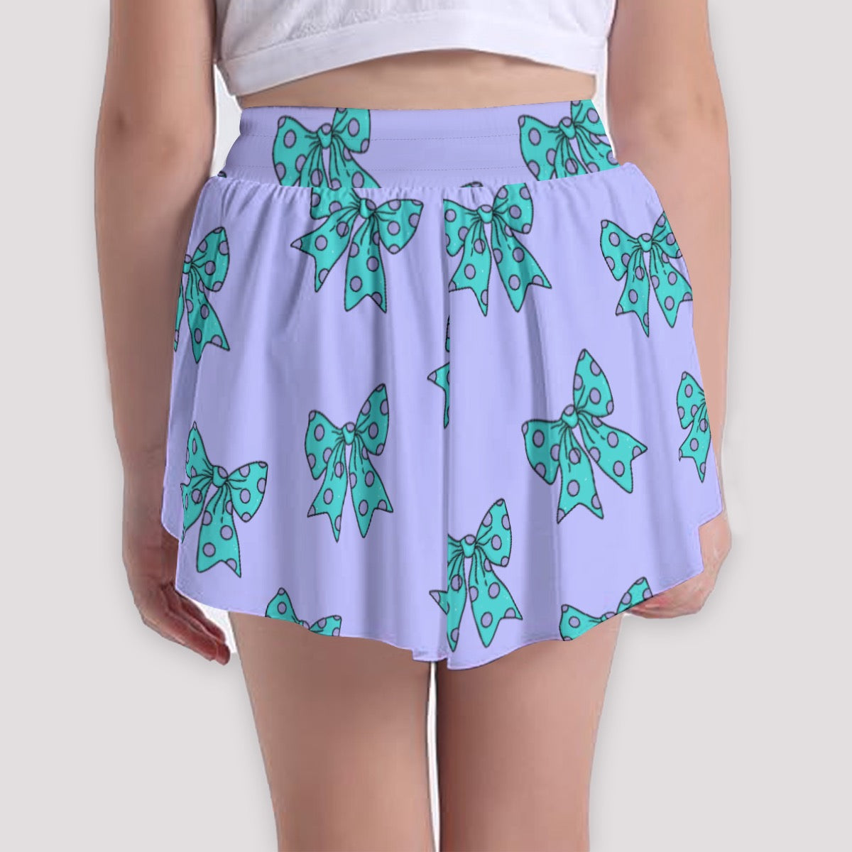 Purple Monster Bows Girls' Sports Culottes