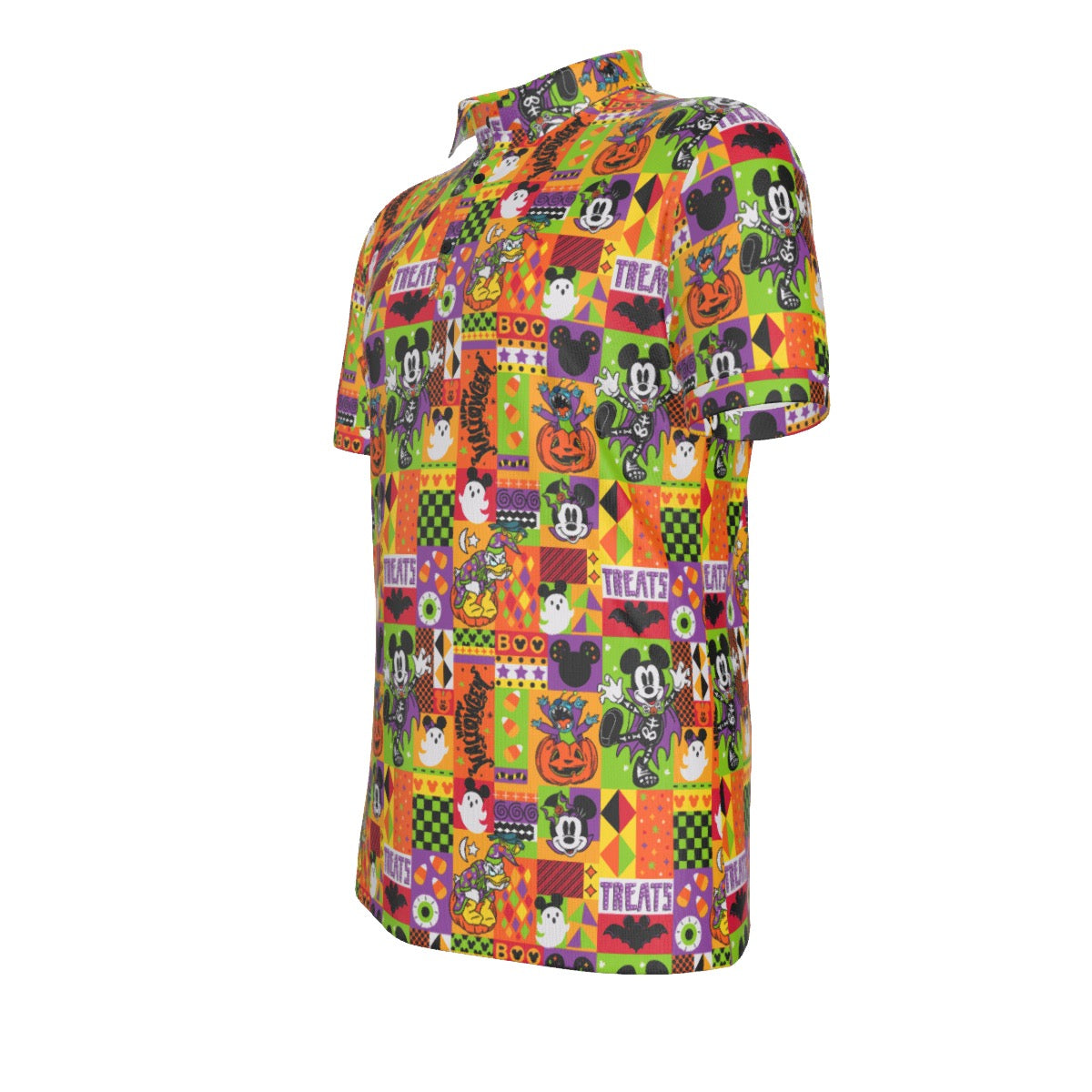 Trick or Treat Friends Men's Stretch Collar Polo Shirt