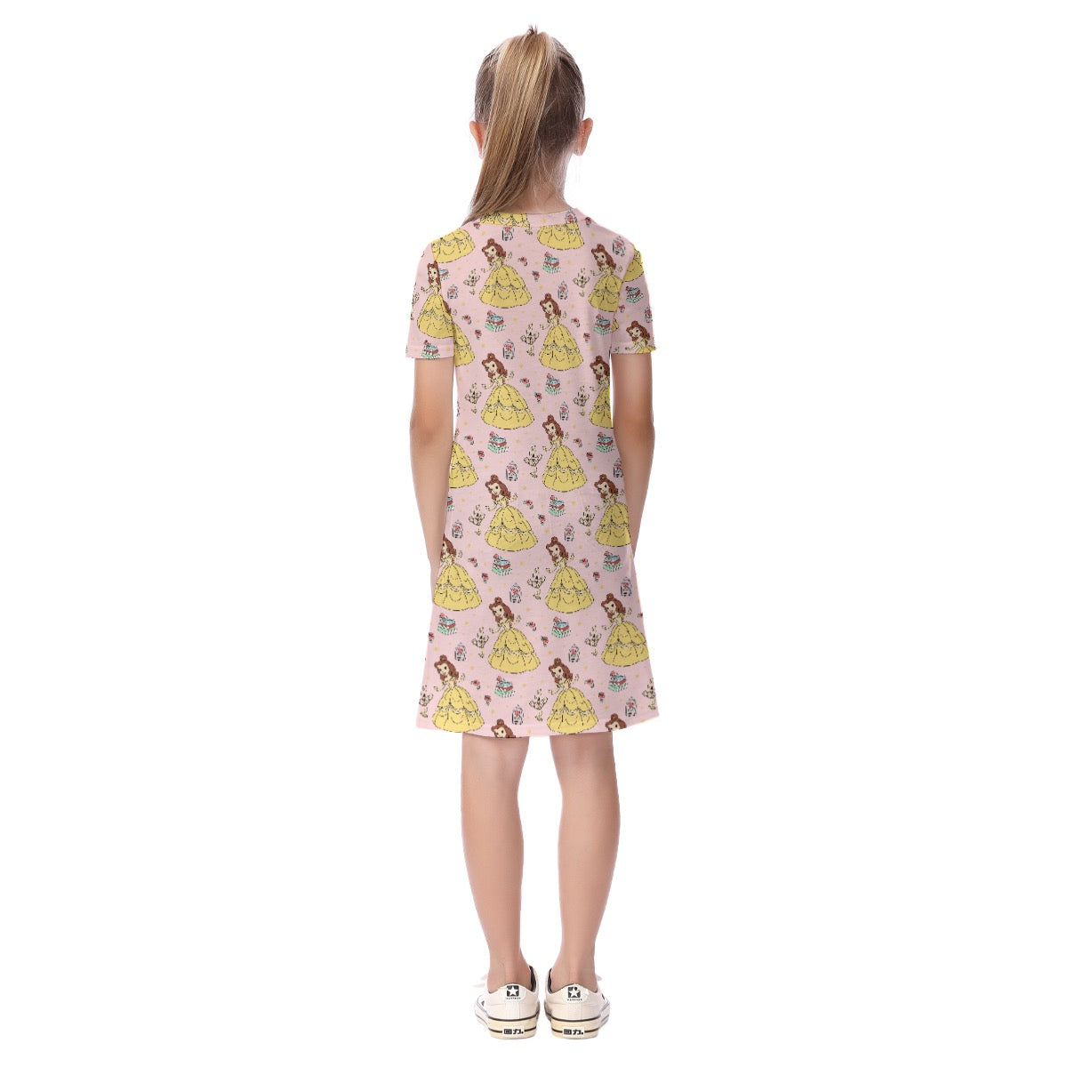 The Beautiful Princess [smaller print] Kid's Short Sleeve Dress