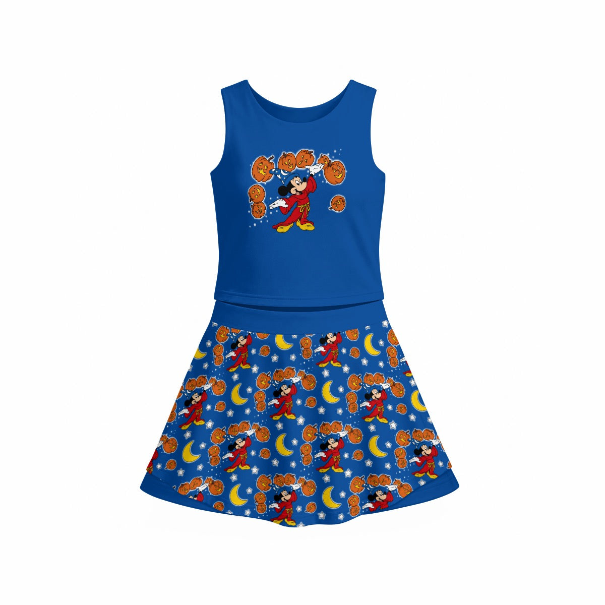 Pumpkin Sorcerer Women's Sports Tank & Skort Set