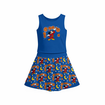 Pumpkin Sorcerer Women's Sports Tank & Skort Set