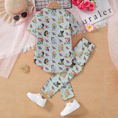 Young Princesses Sage Kids' Casual Top and Pants Set