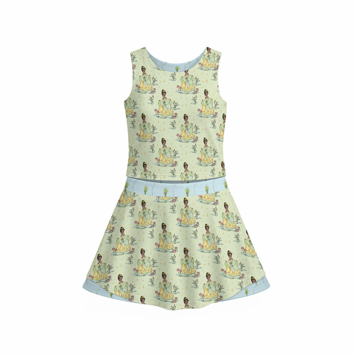 Tia [green] Women's Sports Tank & Skort Set