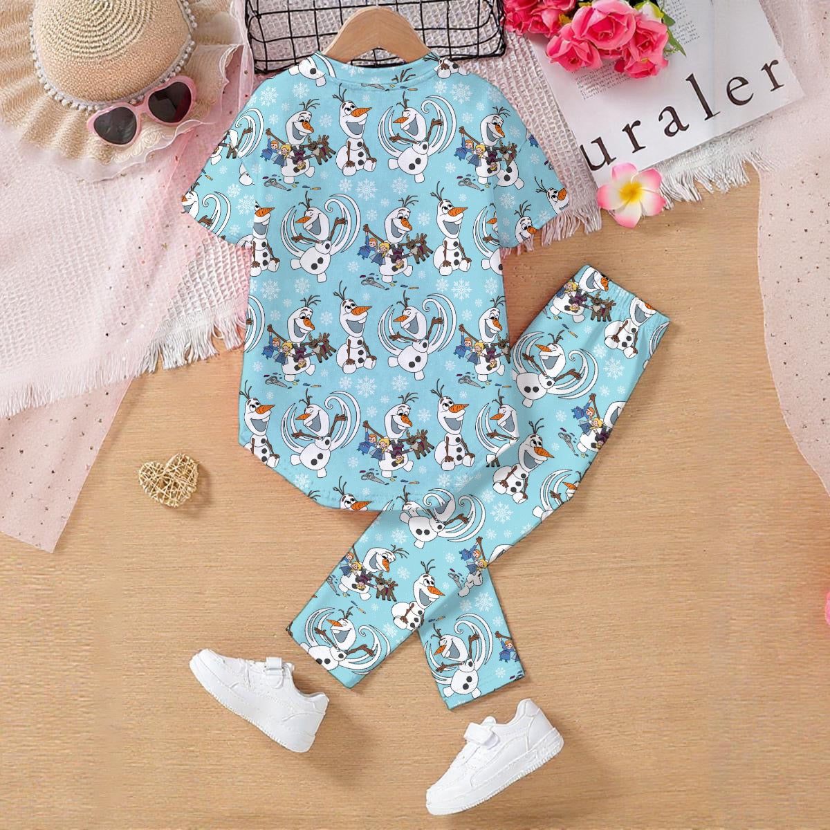 Snowman Making Friends Kids' Casual Top and Pants Set