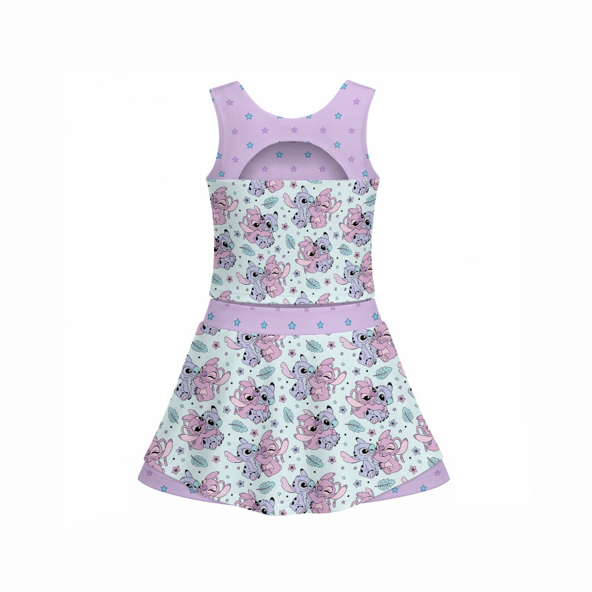 Alien Friends Girl's Sleeveless Sports Tank & Skort Set