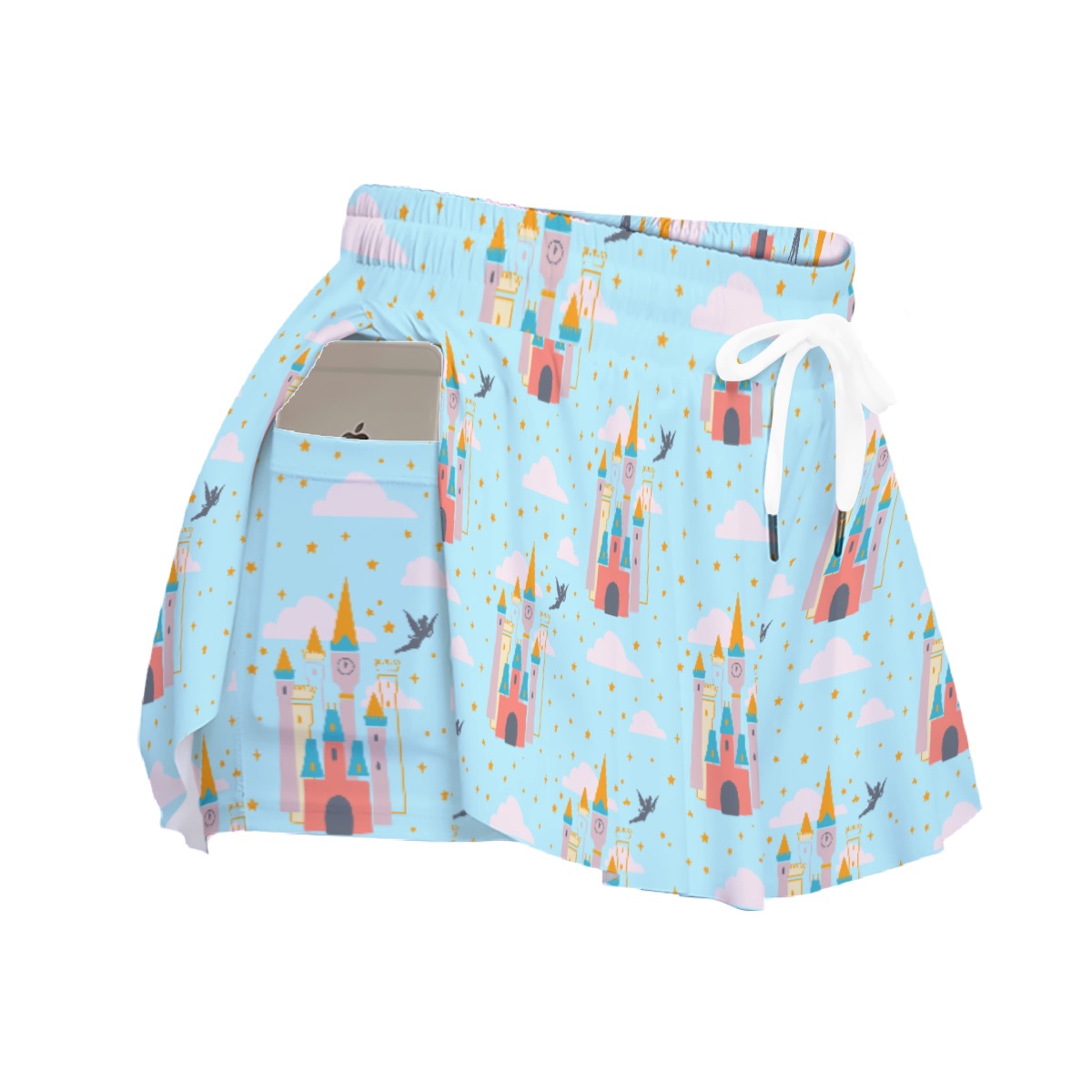 Tink Blue Women's Sport Skorts With Pocket
