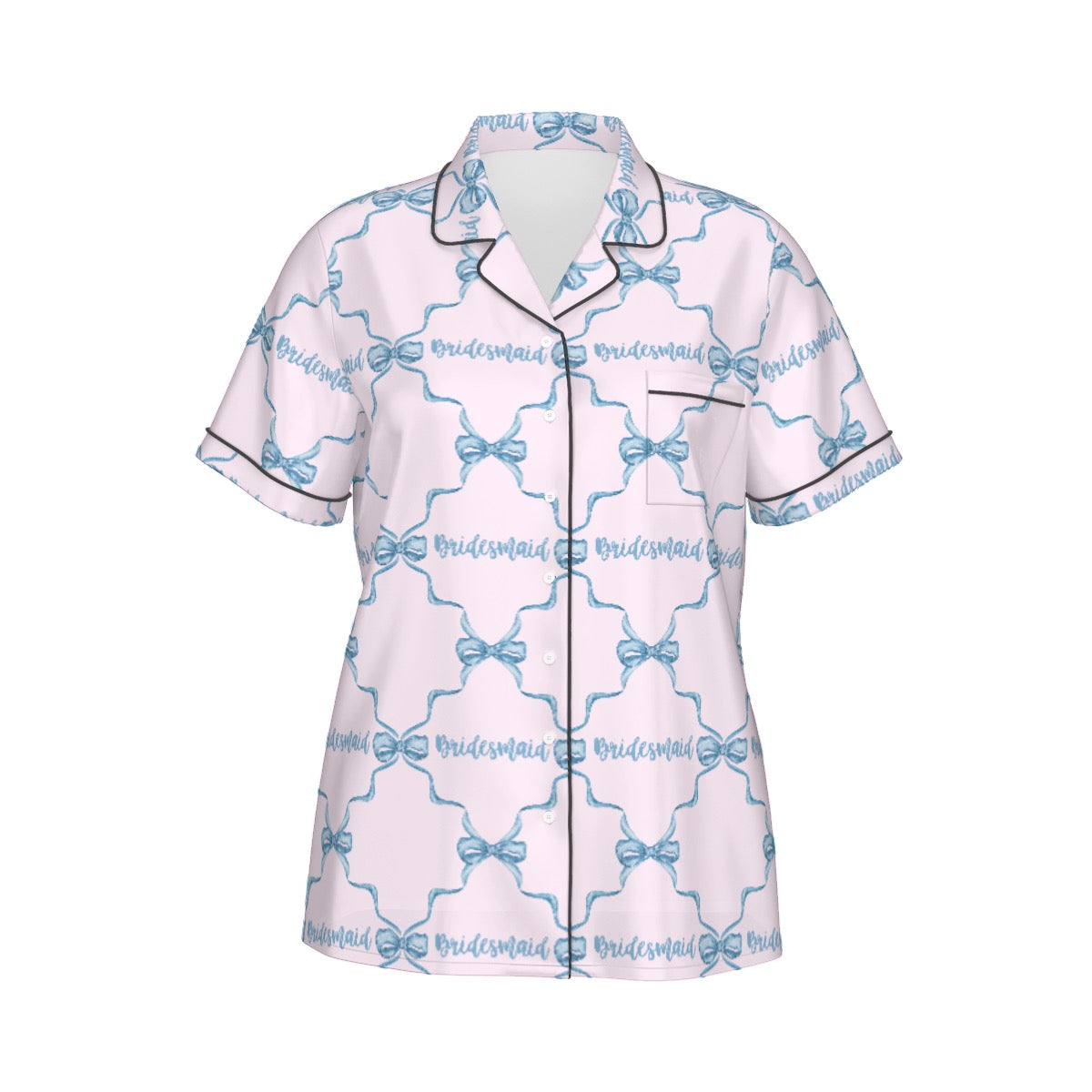 Bridesmaid Women's Pajama Set With Short Sleeve