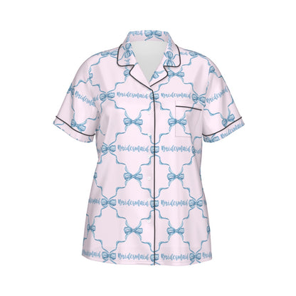 Bridesmaid Women's Pajama Set With Short Sleeve
