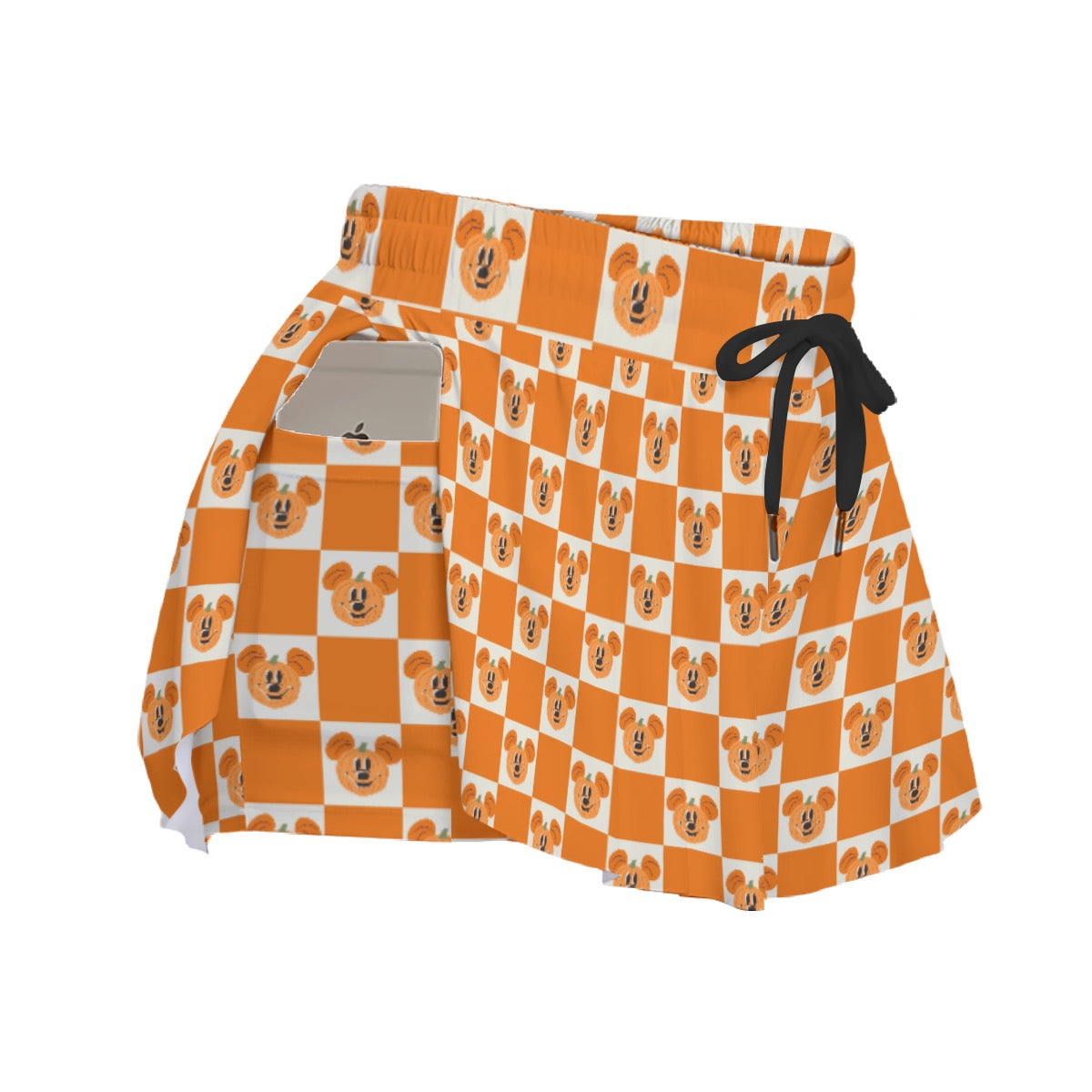 Pumpkin MM Check Women's Sport Skorts With Pocket