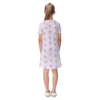 Marie Kid's Short Sleeve Dress