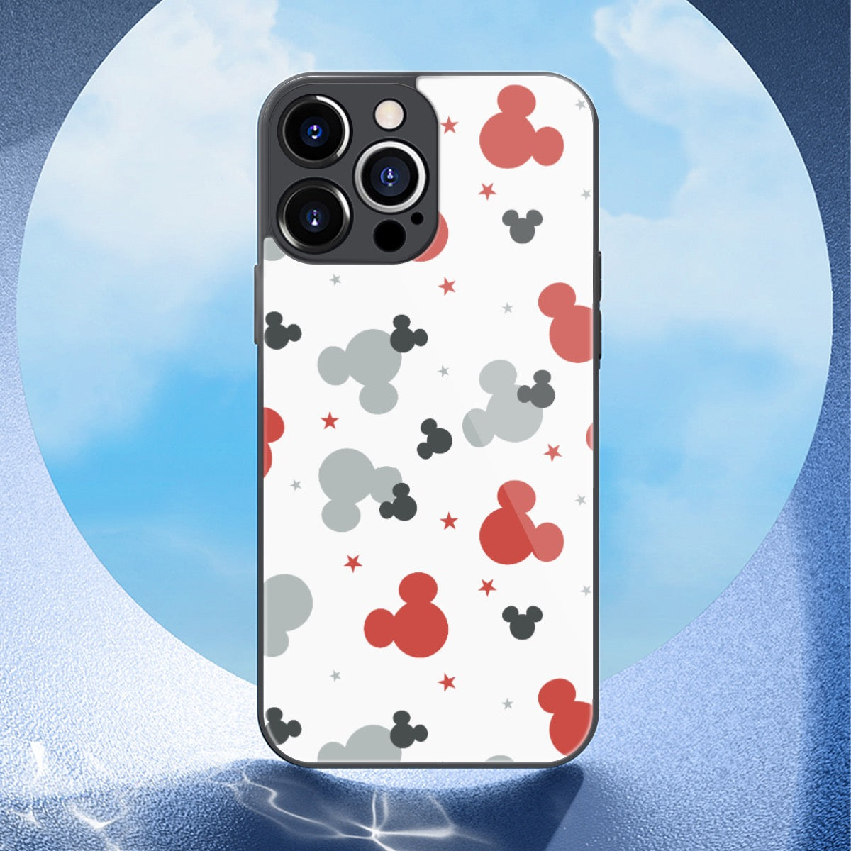 Red & Gray iPhone 13 Series Mobile Phone Case | Glass