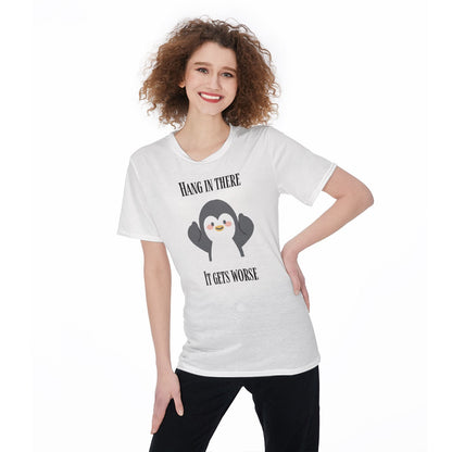 Hang in There Women's O-Neck T-Shirt|180 GSM Jersey