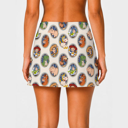 Toy Cameos Women's High-Stretch A-Line Skort