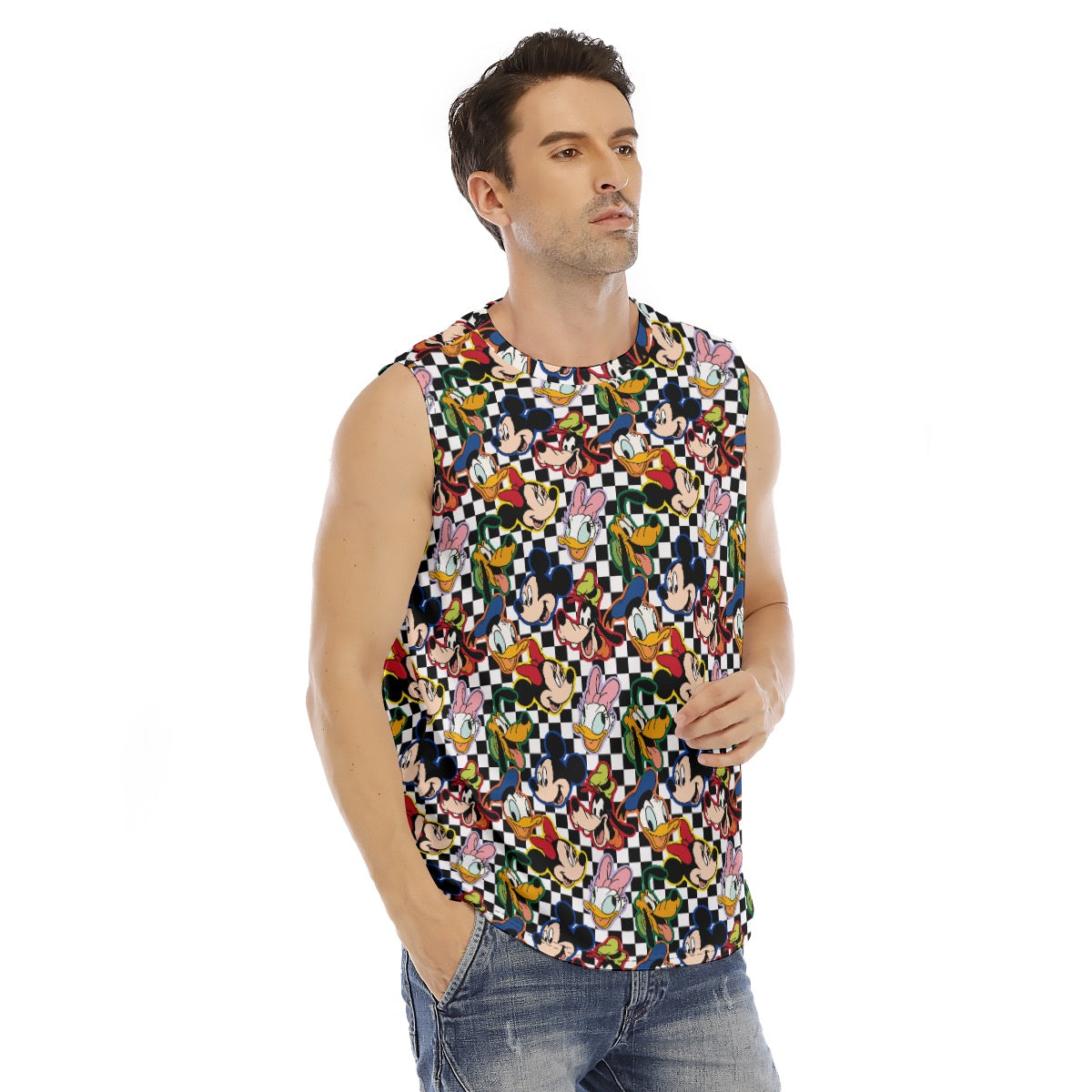 Checkered Friends Men's O-neck Tank Top|210GSM