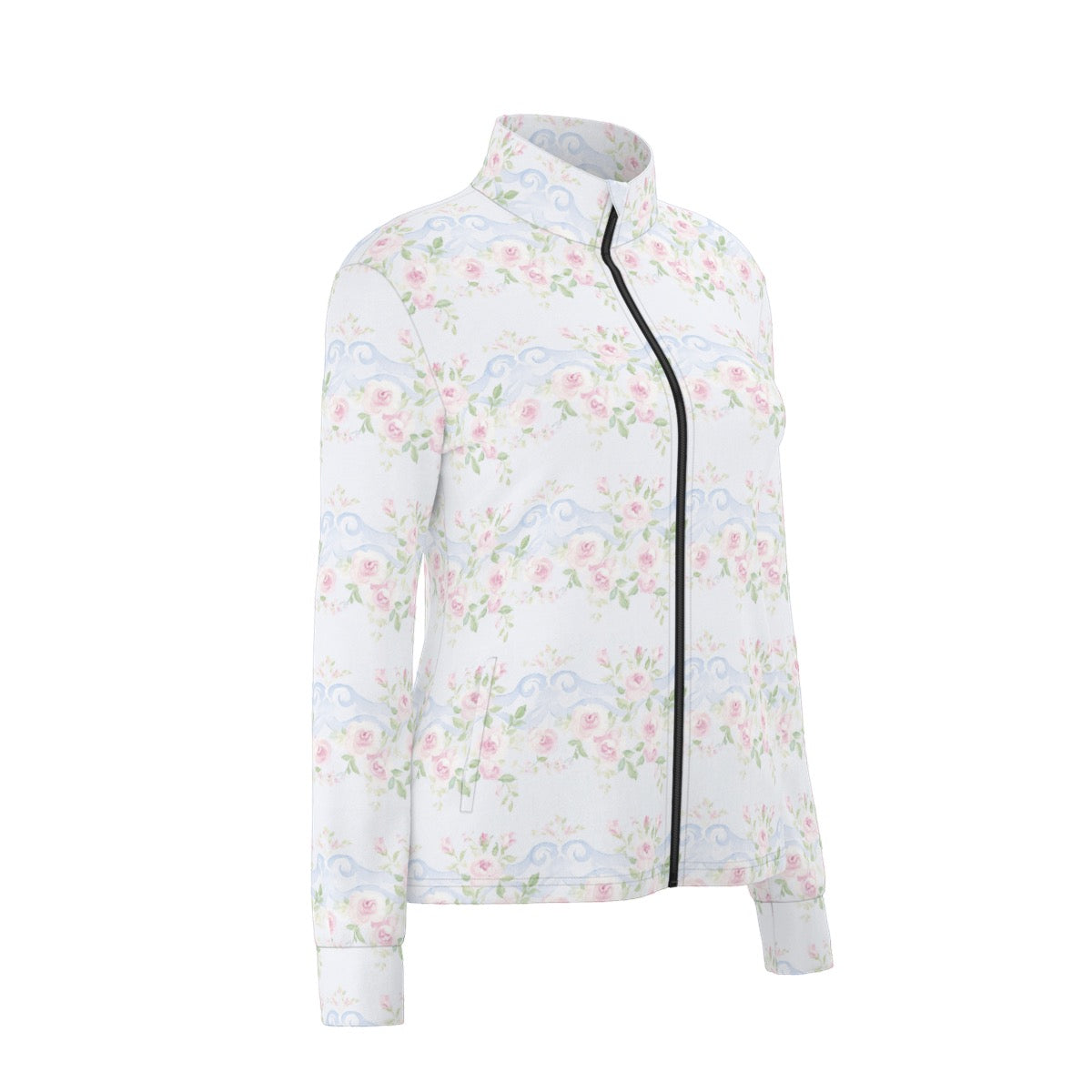 Grandmillenial Roses Women's Long Sleeve Thumbhole Jacket