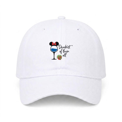 Drunkest of Them All Embroidered Soft-Crown Flat Cap