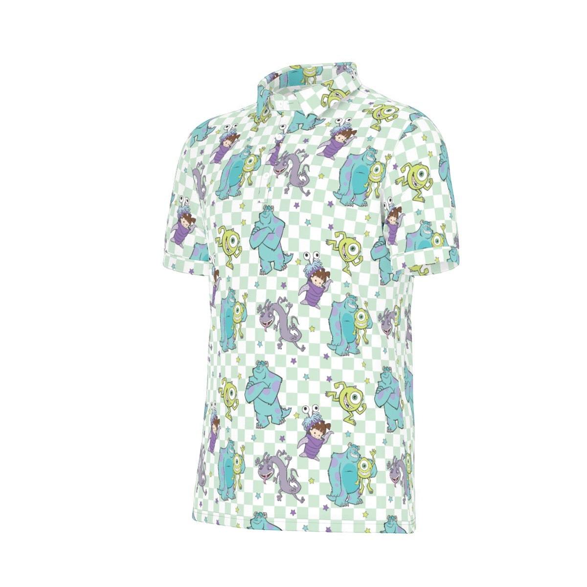 Monsters Men's Stretch Collar Polo Shirt
