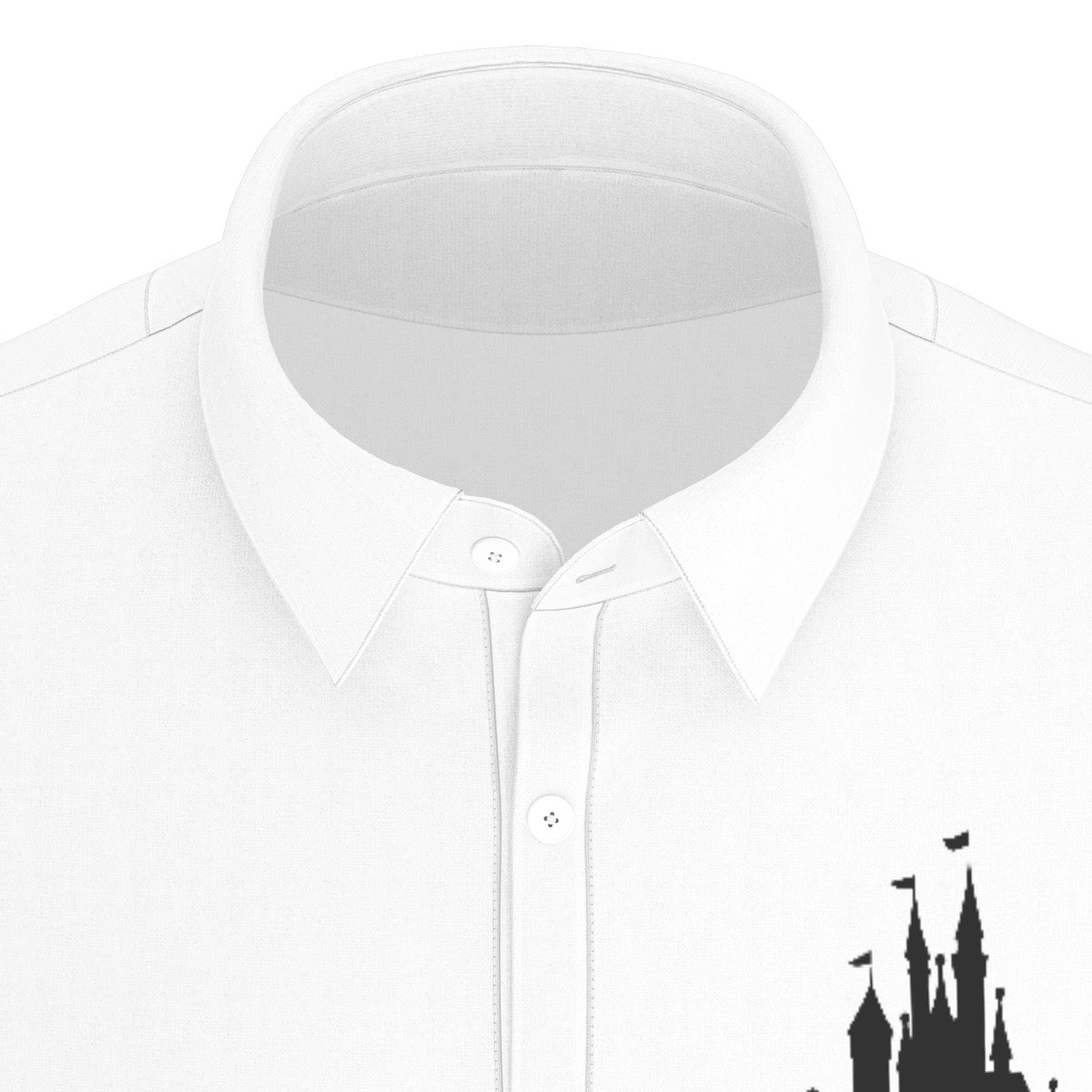 Castle Silhouette Men's Stretch Collar Polo Shirt
