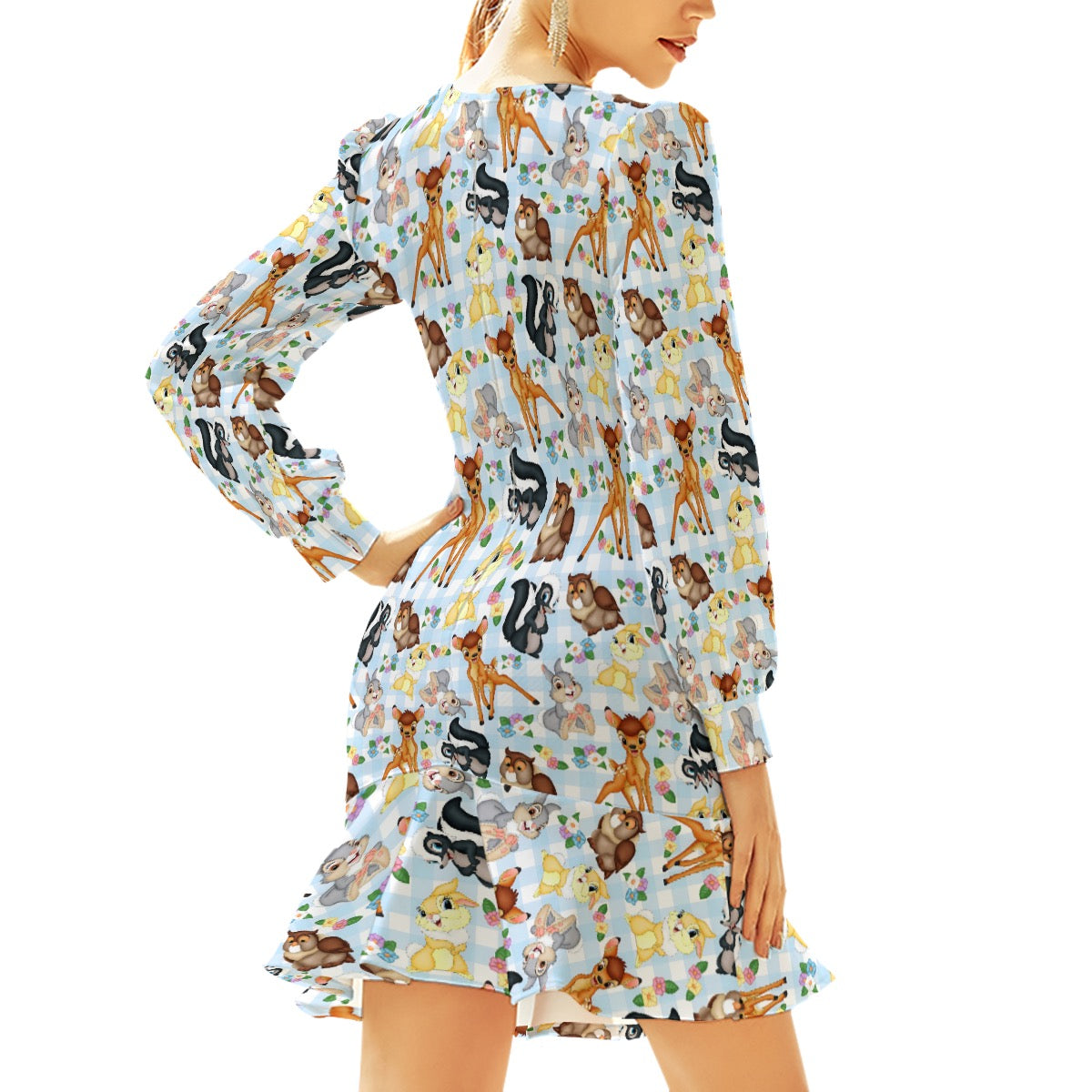 Forest Friends Women's Ruffle Hem Skinny Dress
