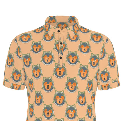 Pumpkin MM Trellis [orange] Men's Stretch Collar Polo Shirt