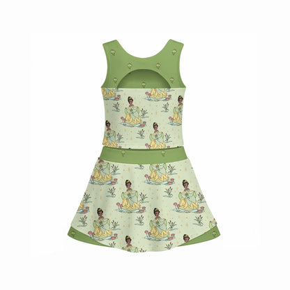 Tia Girl's Sports Tank & Skort Set