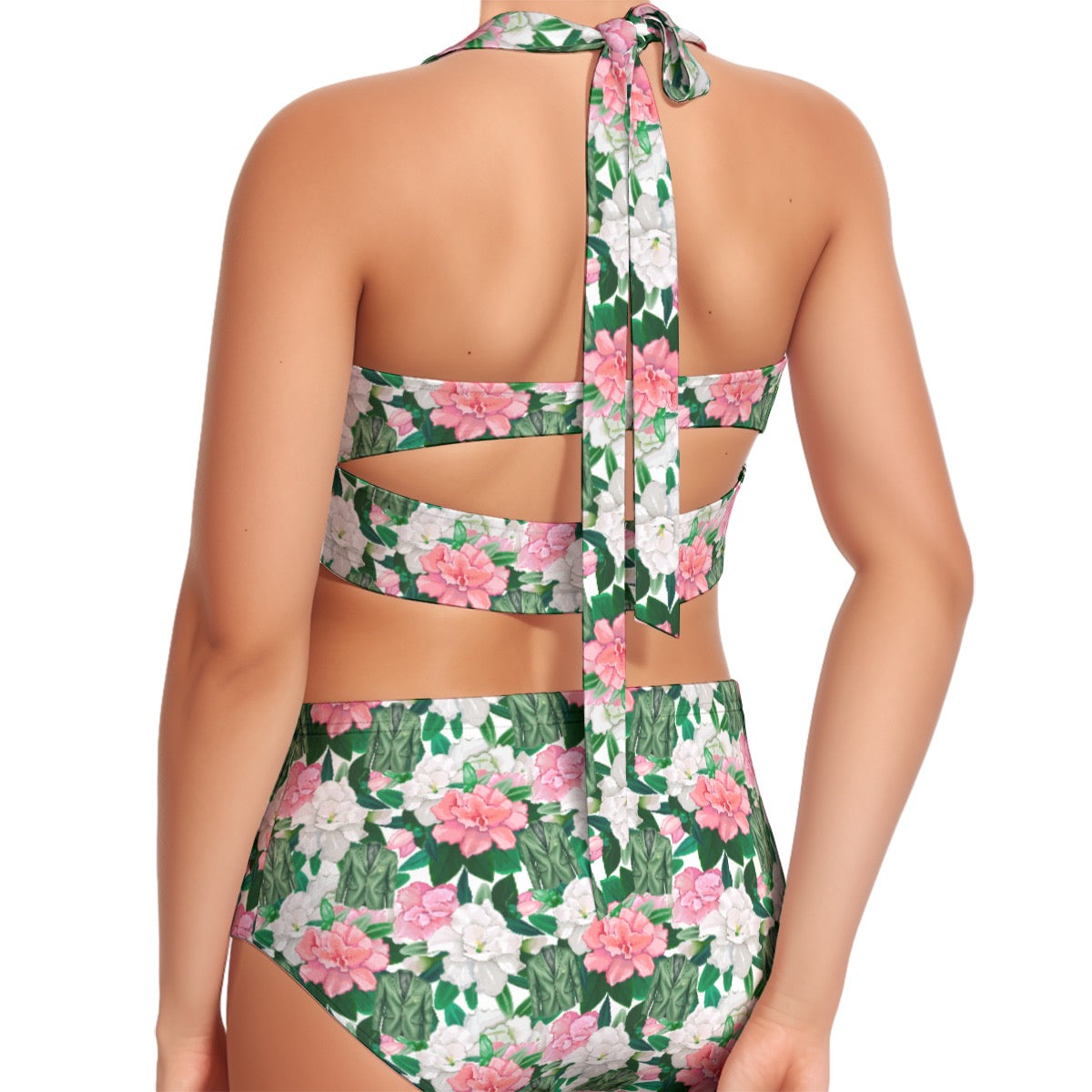 Masterful Women's Swimsuit Set With Halter