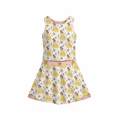 The Beautiful Princess & Belle’s Bows Women's Sports Tank & Skort Set