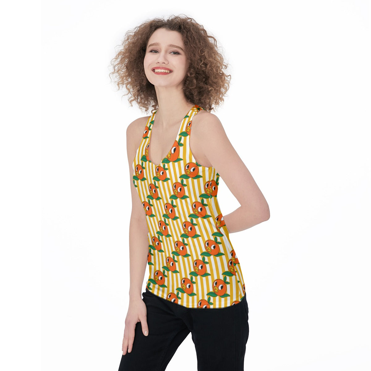 Striped Birdie Women's Racerback Tank Top