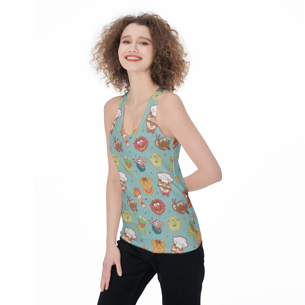 Puppet Faces Women's Racerback Tank Top