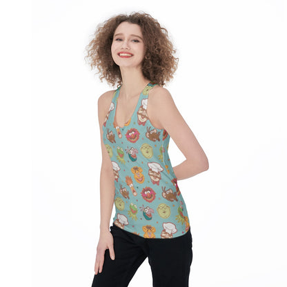 Puppet Faces Women's Racerback Tank Top