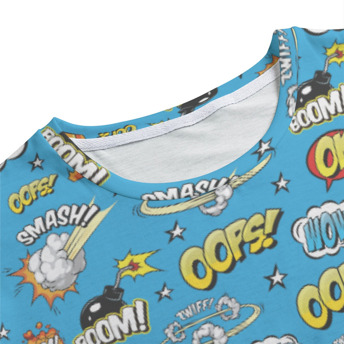 Blue Superhero Men's Crew Neck T-Shirt