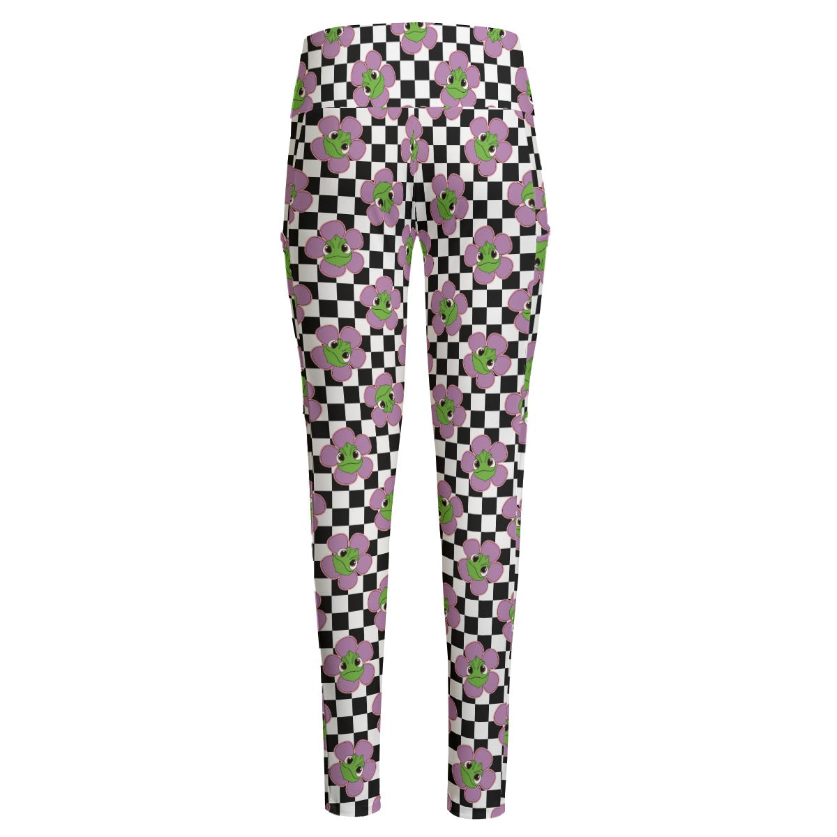 Flower Chameleon Women's High Waist Leggings With Side Pocket