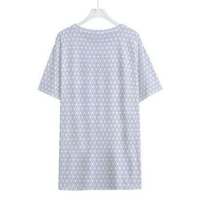 Purple Geo Men's Crew Neck T-Shirt