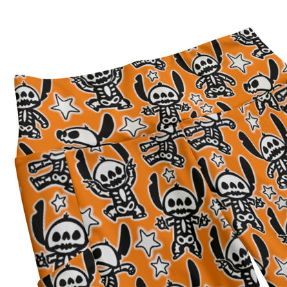Alien Skeleton Women's High Waist Leggings With Side Pocket