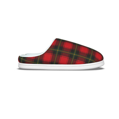 Classic Christmas Plaid Men's Plush Slippers