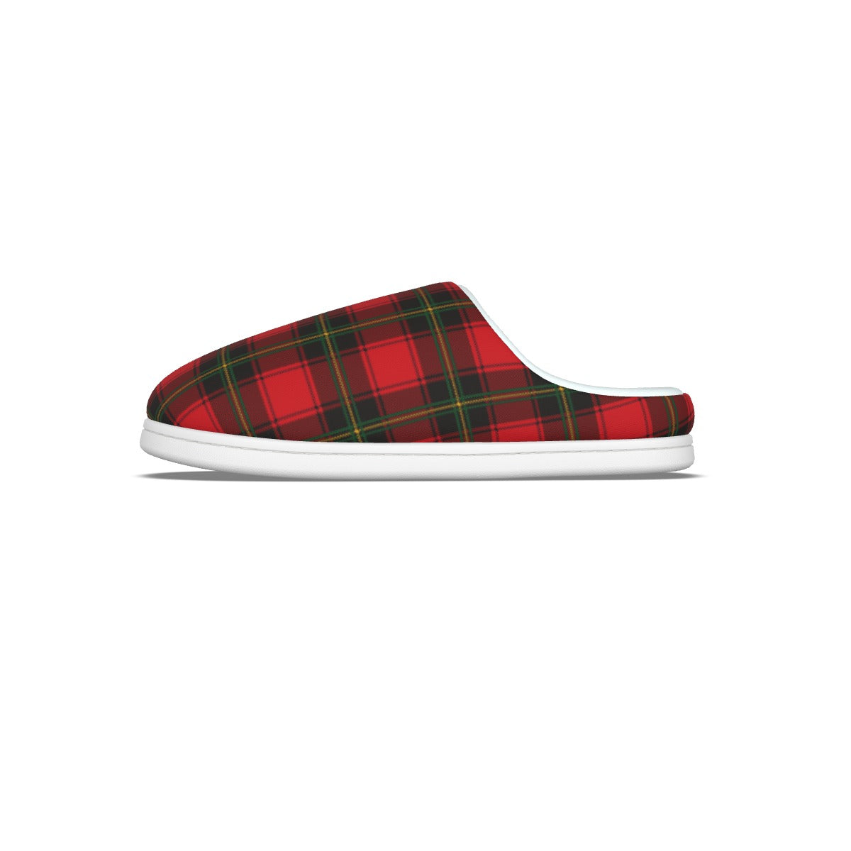 Classic Christmas Plaid Men's Plush Slippers