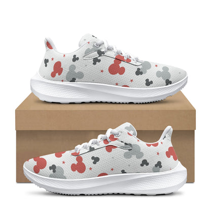 Red & Gray Men's Road Running Shoes