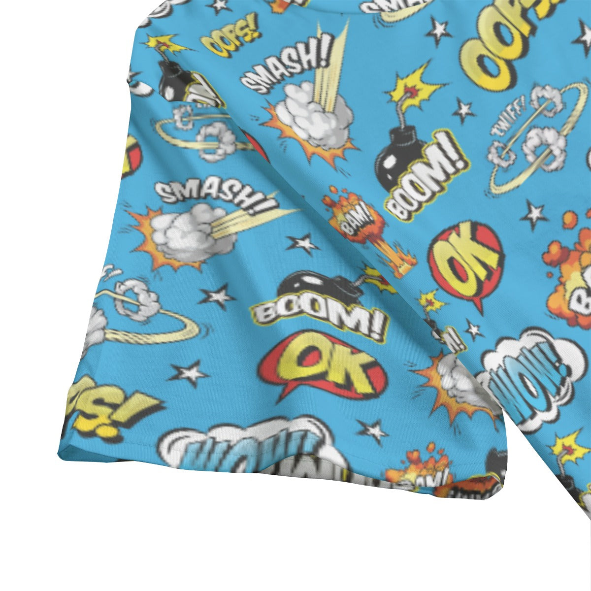 Blue Superhero Men's Crew Neck T-Shirt