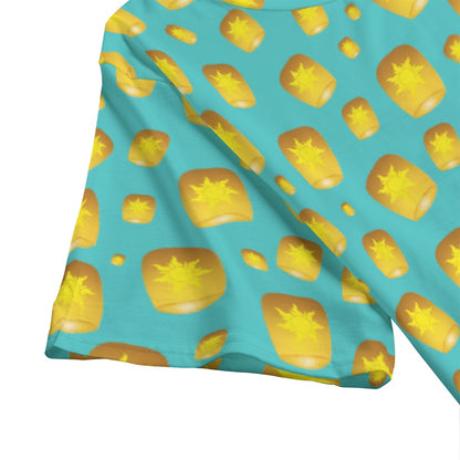 Teal Lanterns Men's Crew Neck T-Shirt