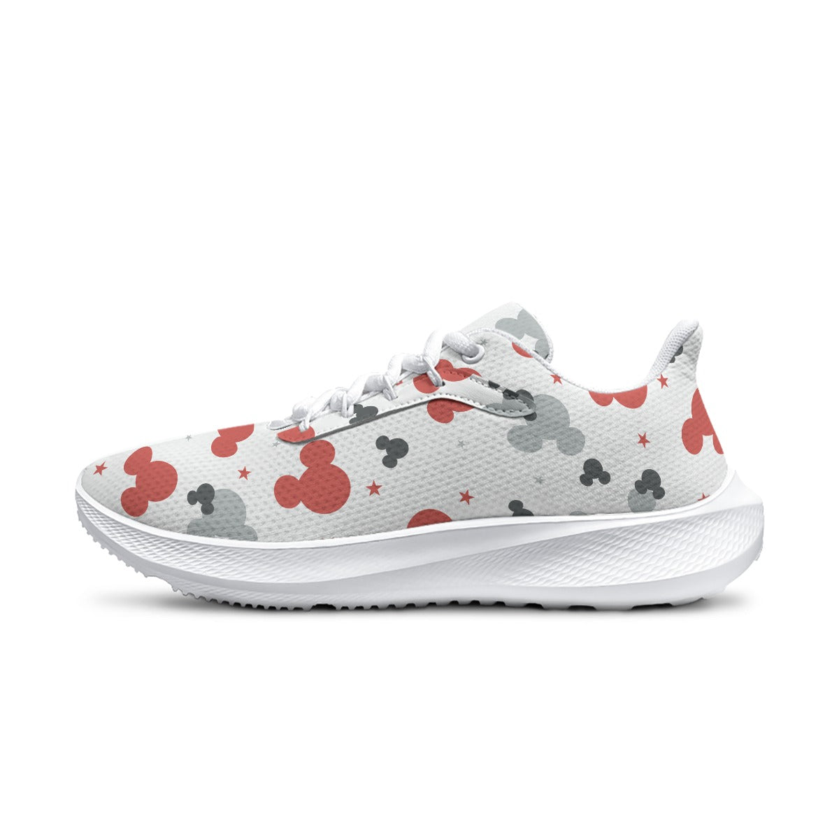 Red & Gray Men's Road Running Shoes